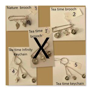 NEW!!! Novelty brooches & keychains